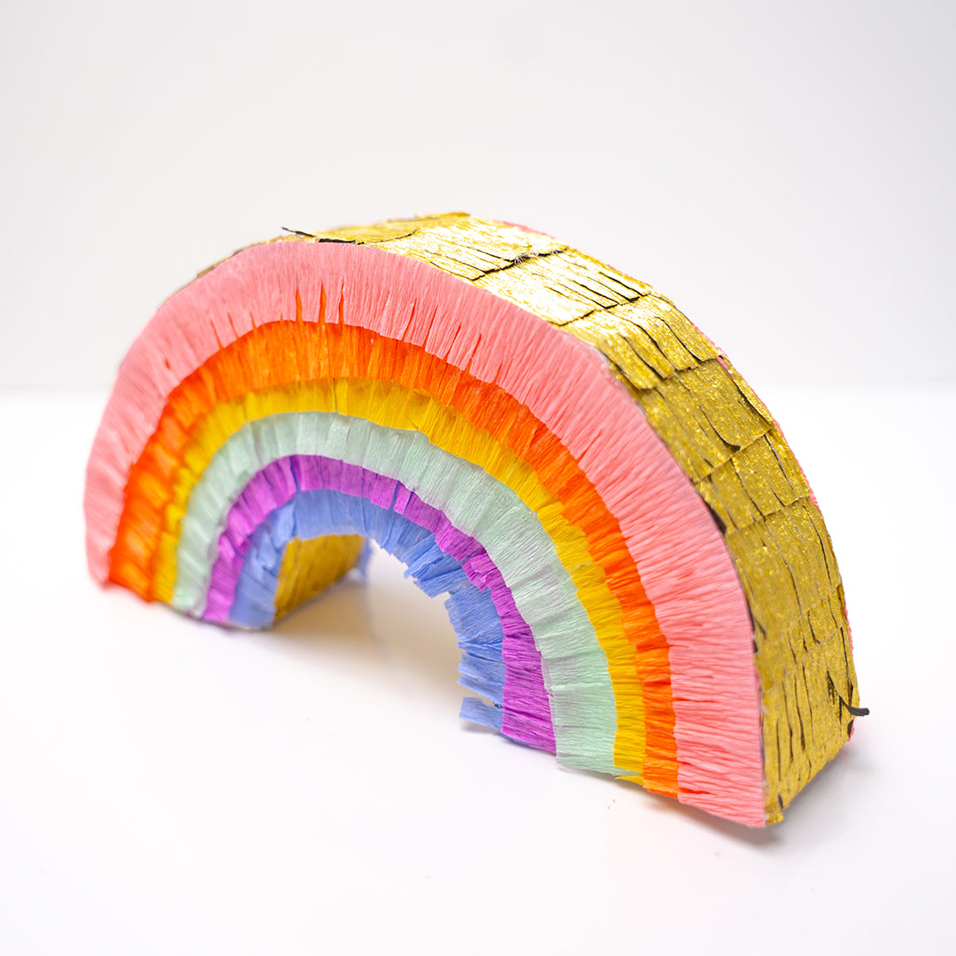 Vibrant Rainbow Colors Mini Piñata Kids Party Favor