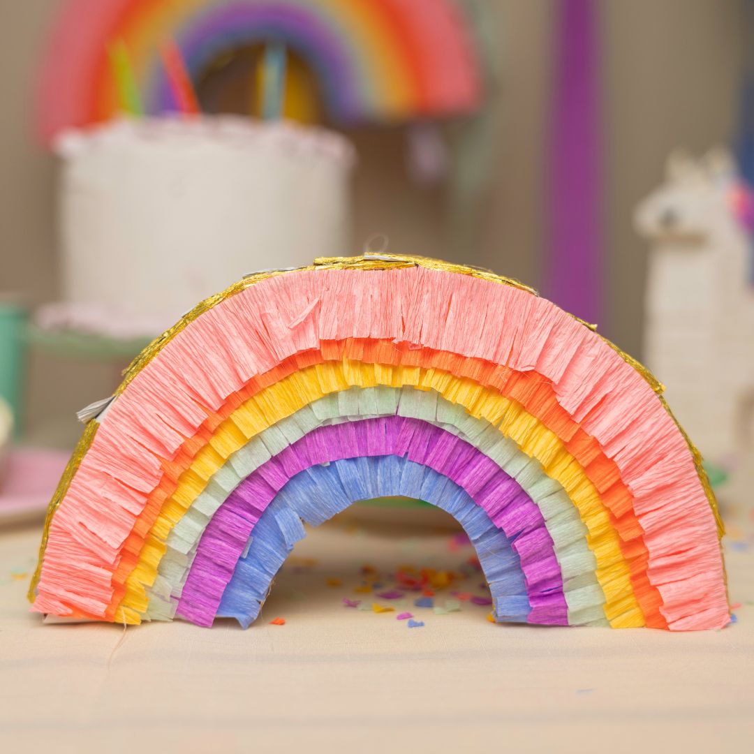 Vibrant Rainbow Colors Mini Piñata Kids Party Favor